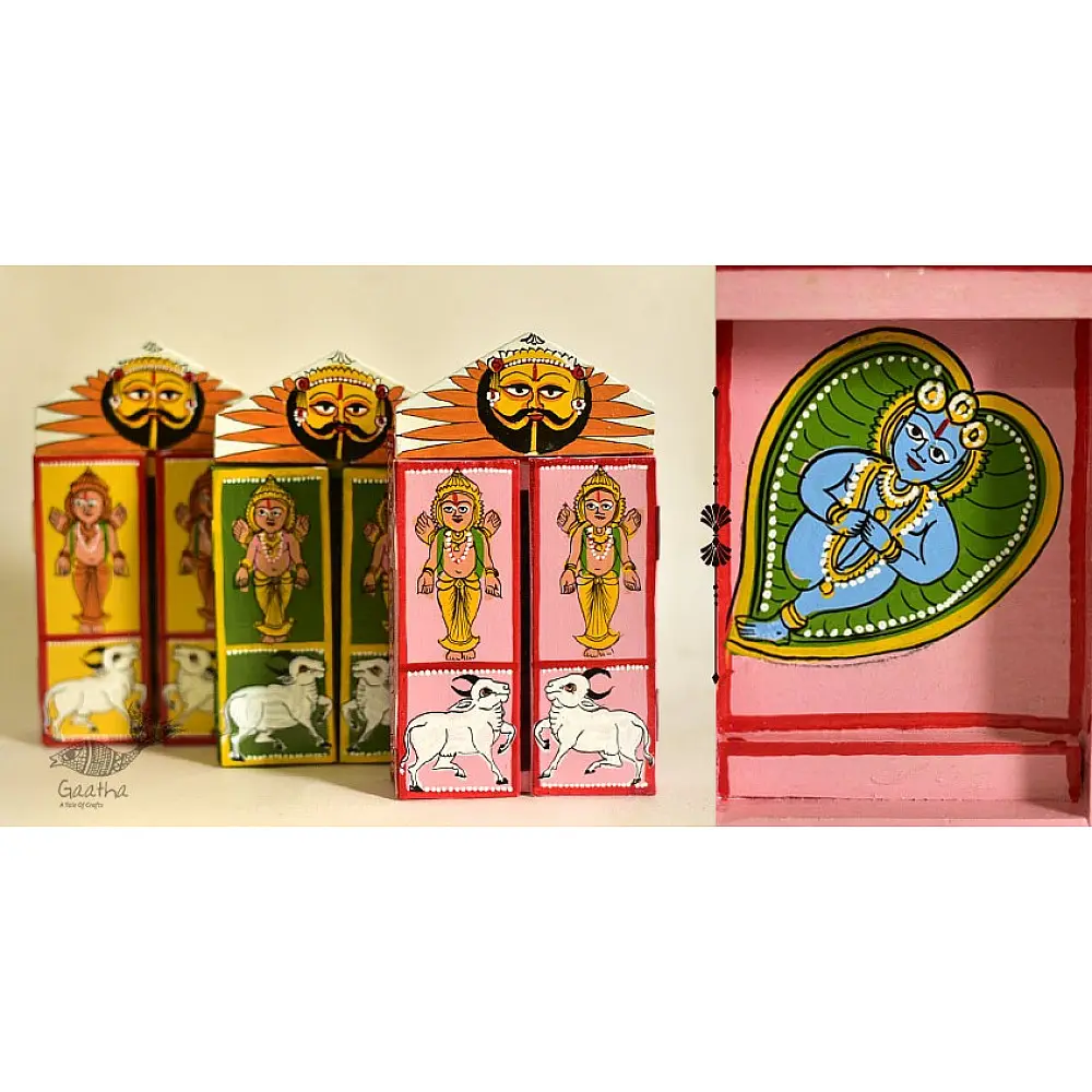 कथनिक ☀ Kaavad a Wooden Shrine - Bal Krishna { Single piece } ~ 3